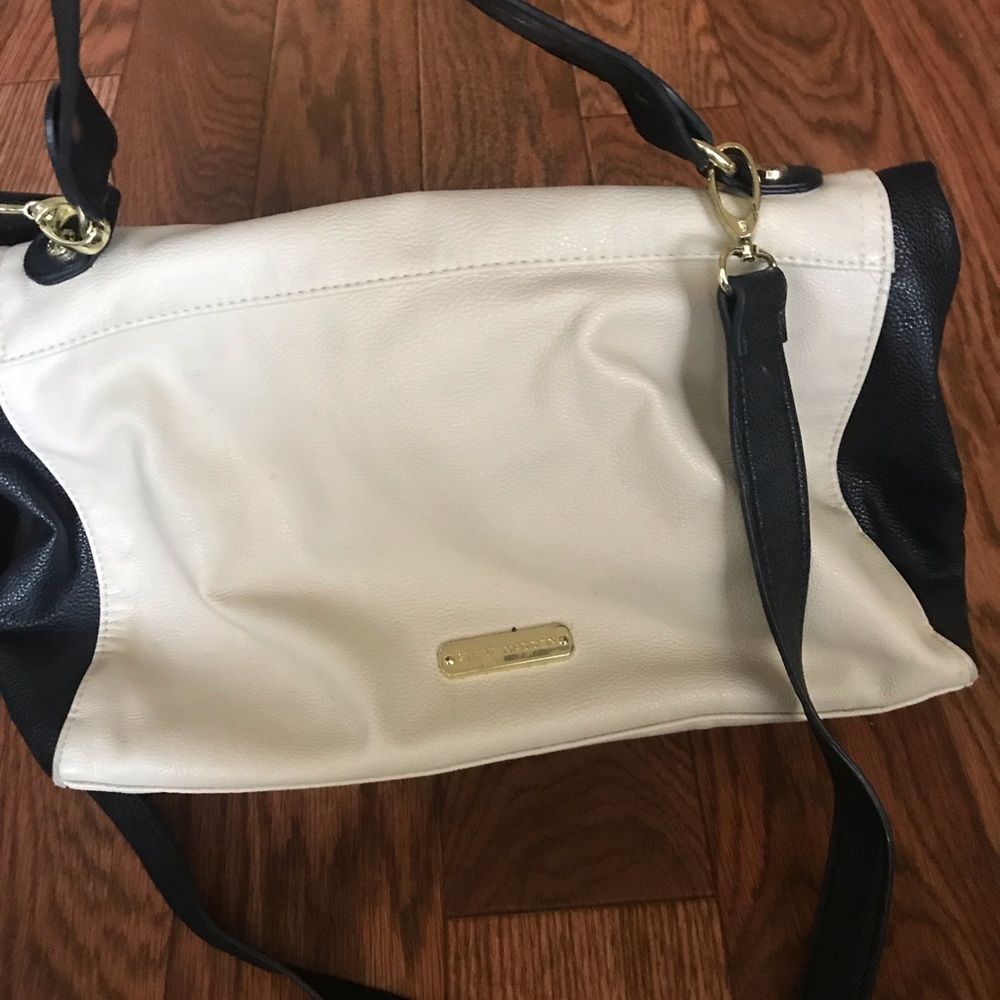 Black and White Steve Madden Fold over bag